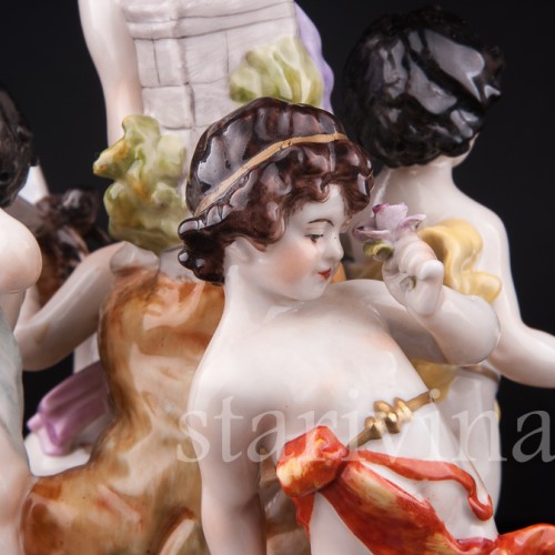 Фарфорвая композиция Аллегория пяти чувств, Volkstedt, Германия, вт. пол. 20 в.