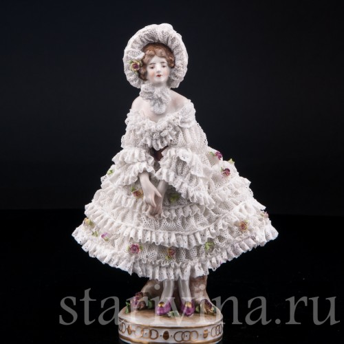 Вера Фокина в балете Карнавал, кружевная, Volkstedt, Германия, до 1935 г