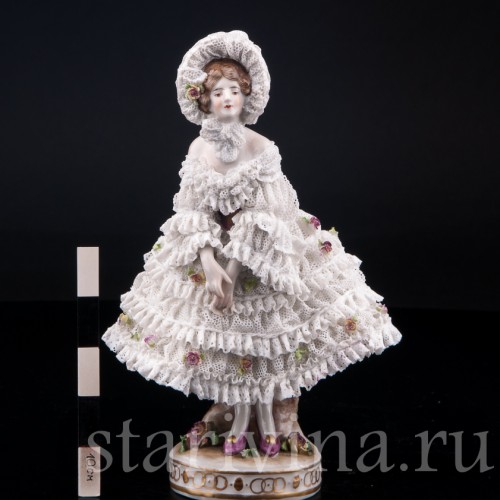 Вера Фокина в балете Карнавал, кружевная, Volkstedt, Германия, до 1935 г