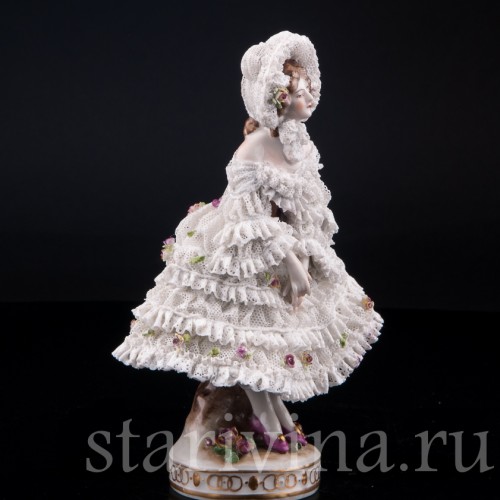 Вера Фокина в балете Карнавал, кружевная, Volkstedt, Германия, до 1935 г