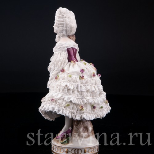 Вера Фокина в балете Карнавал, кружевная, Volkstedt, Германия, до 1935 г