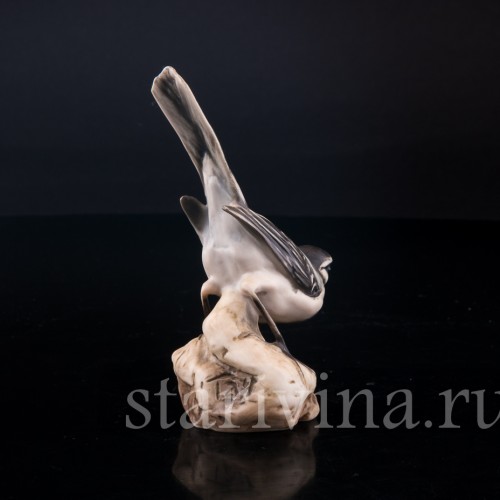 Фигурка птицы из фарфора Трясогузка, Alka Kaiser, Германия, до 1991 г.