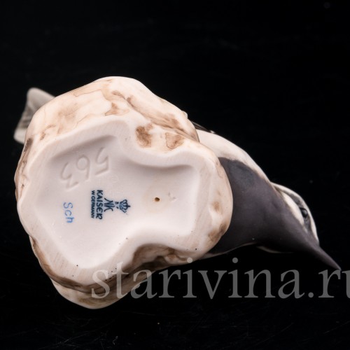 Фигурка птицы из фарфора Трясогузка, Alka Kaiser, Германия, до 1991 г.