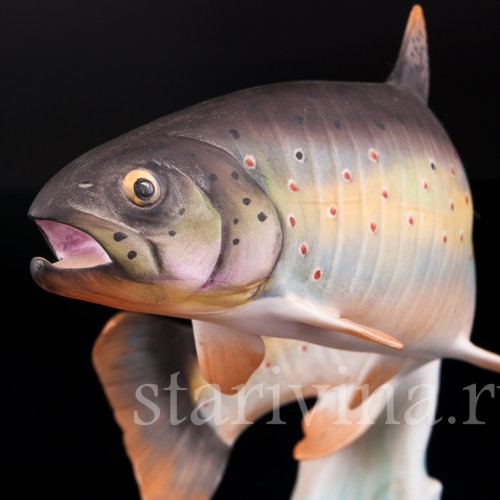 Фигурка рыбы из фарфора Форель, Alka Kaiser, Германия, до 1990 г.