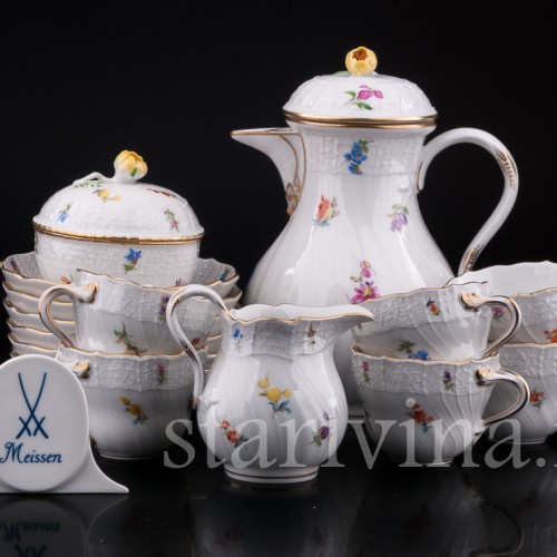 Кофейный сервиз, 6 персон, Meissen, Германия, вт. пол. 20 в