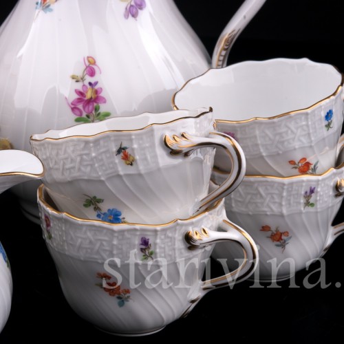 Кофейный сервиз, 6 персон, Meissen, Германия, вт. пол. 20 в
