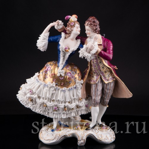 Танцующая пара, кружевная, Volkstedt, Германия, до 1935 г