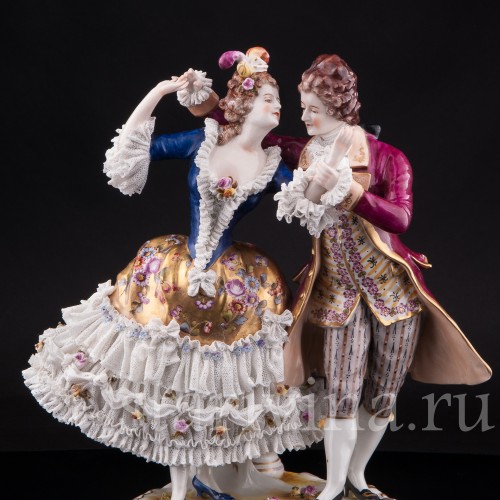 Танцующая пара, кружевная, Volkstedt, Германия, до 1935 г