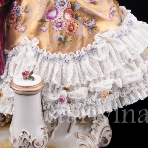 Танцующая пара, кружевная, Volkstedt, Германия, до 1935 г