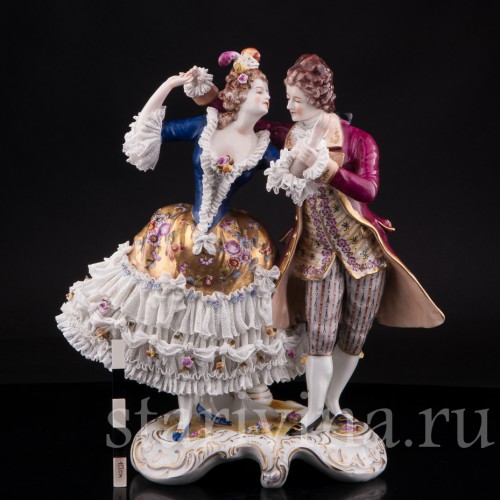 Танцующая пара, кружевная, Volkstedt, Германия, до 1935 г