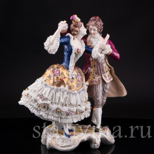 Танцующая пара, кружевная, Volkstedt, Германия, до 1935 г