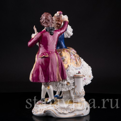 Танцующая пара, кружевная, Volkstedt, Германия, до 1935 г