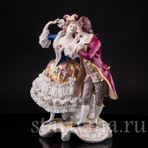 Танцующая пара, кружевная, Volkstedt, Германия, до 1935 г