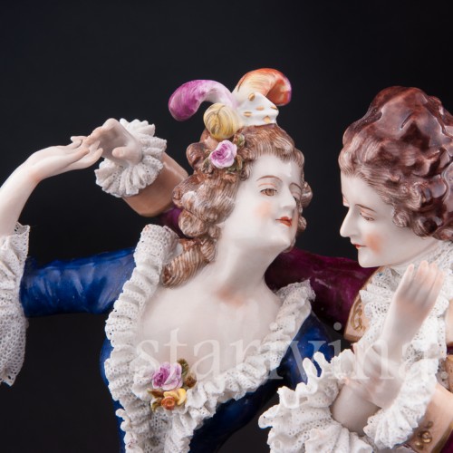 Танцующая пара, кружевная, Volkstedt, Германия, до 1935 г