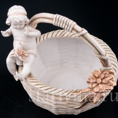 Малыш с корзинкой, E. A. Muller, Германия, 1890-1927 гг