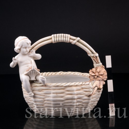 Малыш с корзинкой, E. A. Muller, Германия, 1890-1927 гг