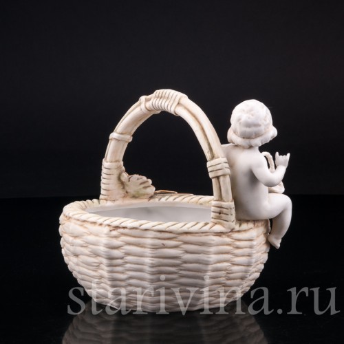 Малыш с корзинкой, E. A. Muller, Германия, 1890-1927 гг