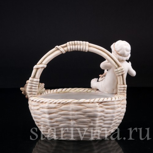Малыш с корзинкой, E. A. Muller, Германия, 1890-1927 гг
