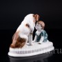 Фарфорвая статуэтка Малыш с собакой, Goebel, Германия, нач. 20 в.