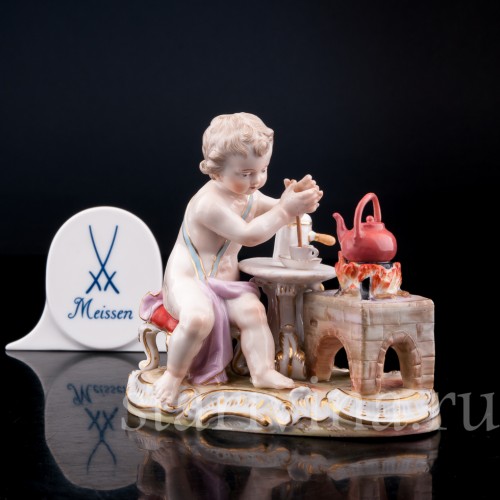 Аллегория огня, путти с чайником, Meissen, Германия, кон. 19 - нач. 20 вв
