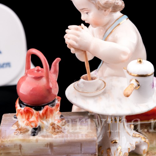 Аллегория огня, путти с чайником, Meissen, Германия, кон. 19 - нач. 20 вв