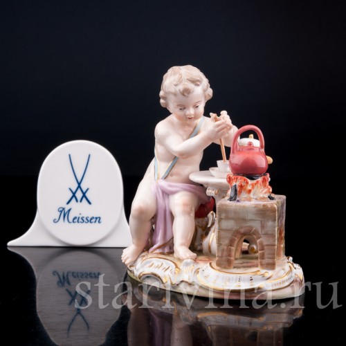 Аллегория огня, путти с чайником, Meissen, Германия, кон. 19 - нач. 20 вв