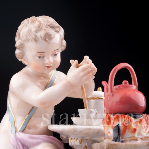 Аллегория огня, путти с чайником, Meissen, Германия, кон. 19 - нач. 20 вв