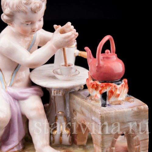 Аллегория огня, путти с чайником, Meissen, Германия, кон. 19 - нач. 20 вв