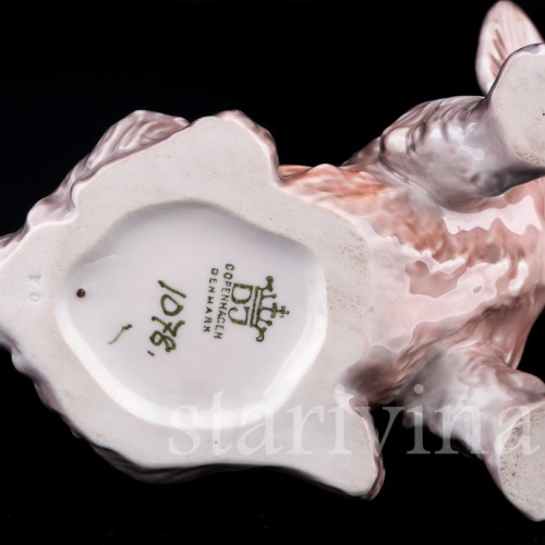 Фигурка собаки из фарфора Терьер, миниатюра, Dahl Jensen, Дания, сер. 20 в.