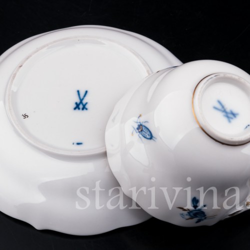 Фарфоровая Кофейная пара, Meissen, Германия, вт. пол. 20 в.