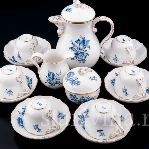 Кофейный сервиз, 6 персон, Meissen, Германия, вт. пол. 20 в