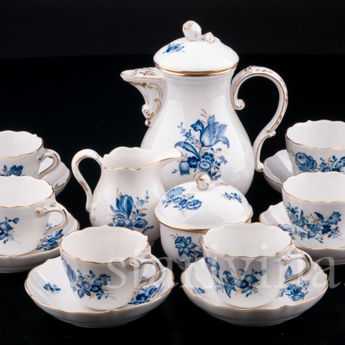 Кофейный сервиз, 6 персон, Meissen, Германия, вт. пол. 20 в