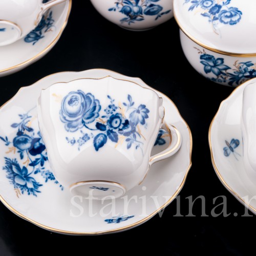 Кофейный сервиз, 6 персон, Meissen, Германия, вт. пол. 20 в