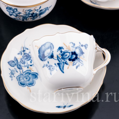 Кофейный сервиз, 6 персон, Meissen, Германия, вт. пол. 20 в