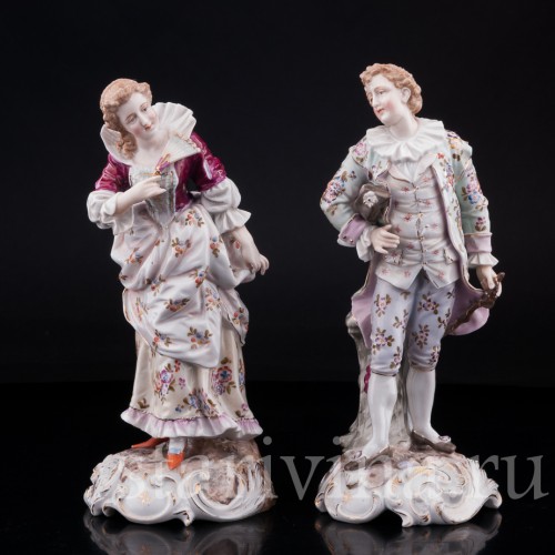 Фарфорвая статуэтка Романтическая пара, Volkstedt, Германия, кон. 19 в.