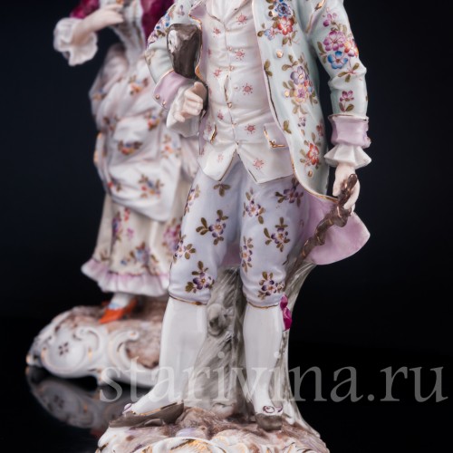 Фарфорвая статуэтка Романтическая пара, Volkstedt, Германия, кон. 19 в.