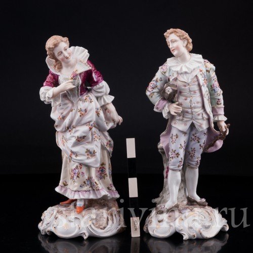 Фарфорвая статуэтка Романтическая пара, Volkstedt, Германия, кон. 19 в.