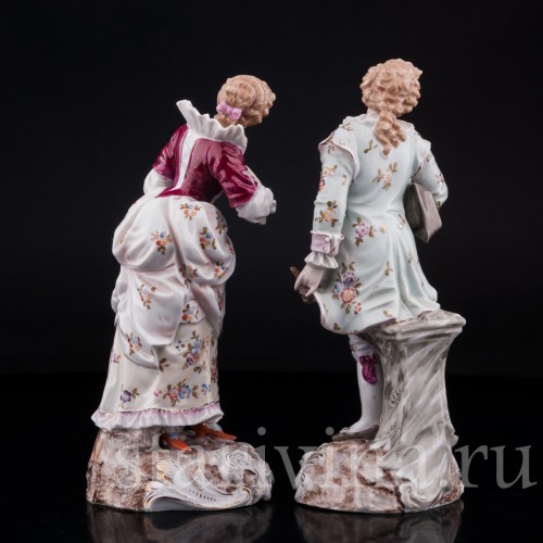 Фарфорвая статуэтка Романтическая пара, Volkstedt, Германия, кон. 19 в.