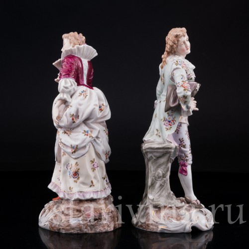 Фарфорвая статуэтка Романтическая пара, Volkstedt, Германия, кон. 19 в.