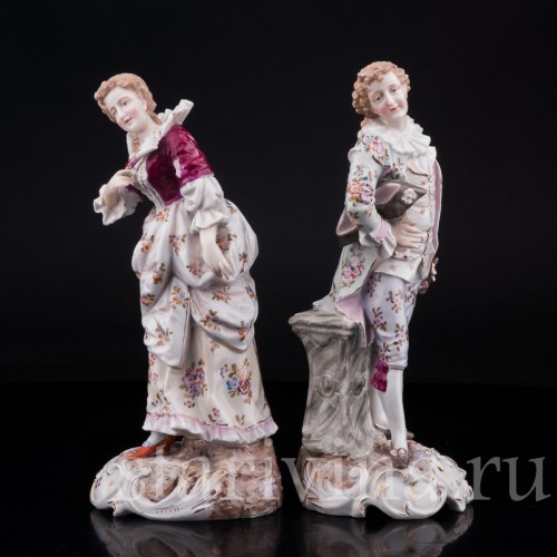 Фарфорвая статуэтка Романтическая пара, Volkstedt, Германия, кон. 19 в.
