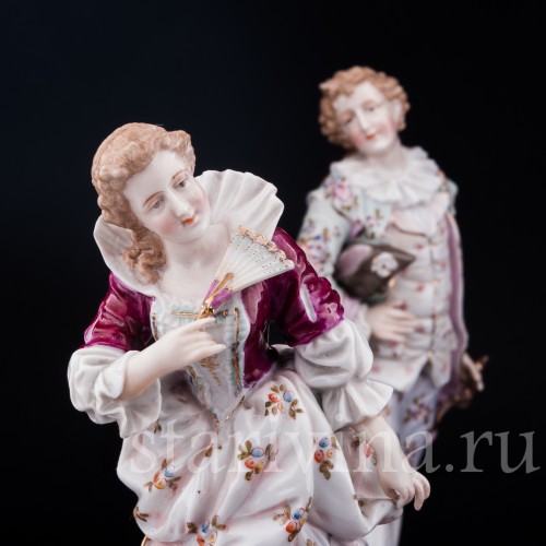 Фарфорвая статуэтка Романтическая пара, Volkstedt, Германия, кон. 19 в.