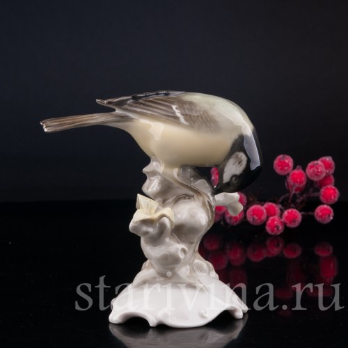 Синица на ветке, Hutschenreuther, Германия, 1955-68 гг