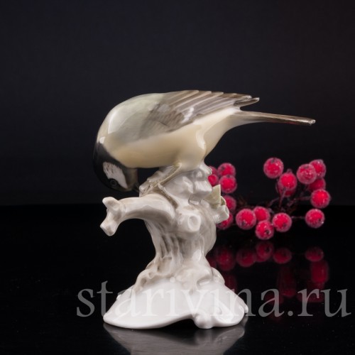 Синица на ветке, Hutschenreuther, Германия, 1955-68 гг