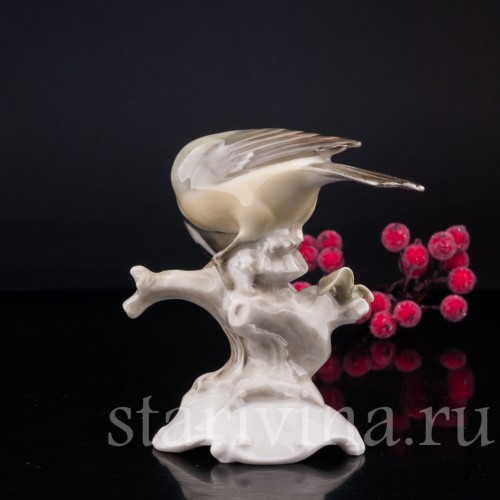 Синица на ветке, Hutschenreuther, Германия, 1955-68 гг