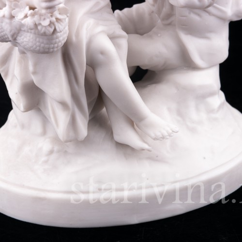 Дети с корзинкой и дудочкой, Volkstedt, Германия, кон. 19 в