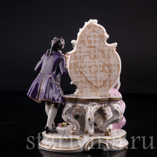 Пара у зеркала, кружевная, Volkstedt, Германия, вт. пол. 20 в