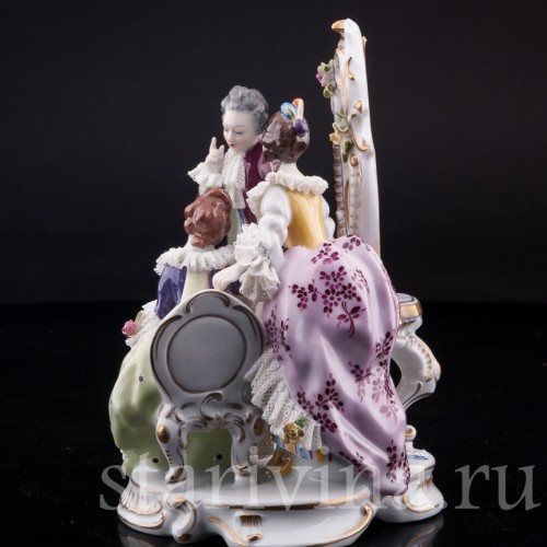 Разговор у зеркала, кружевная, Volkstedt, Германия, вт. пол. 20 в