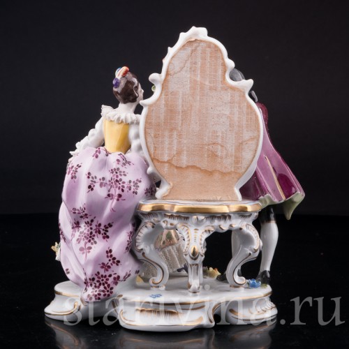 Разговор у зеркала, кружевная, Volkstedt, Германия, вт. пол. 20 в