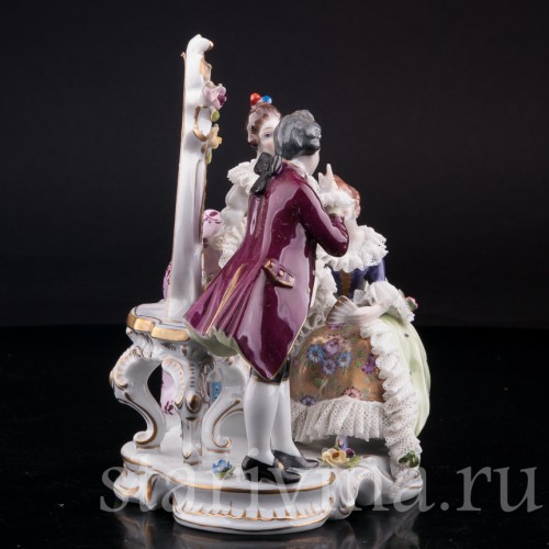 Разговор у зеркала, кружевная, Volkstedt, Германия, вт. пол. 20 в