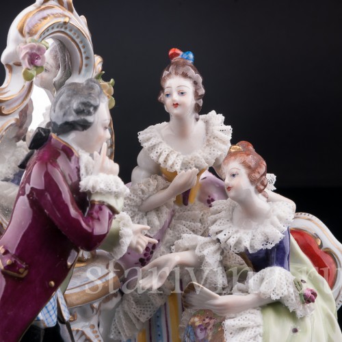 Разговор у зеркала, кружевная, Volkstedt, Германия, вт. пол. 20 в